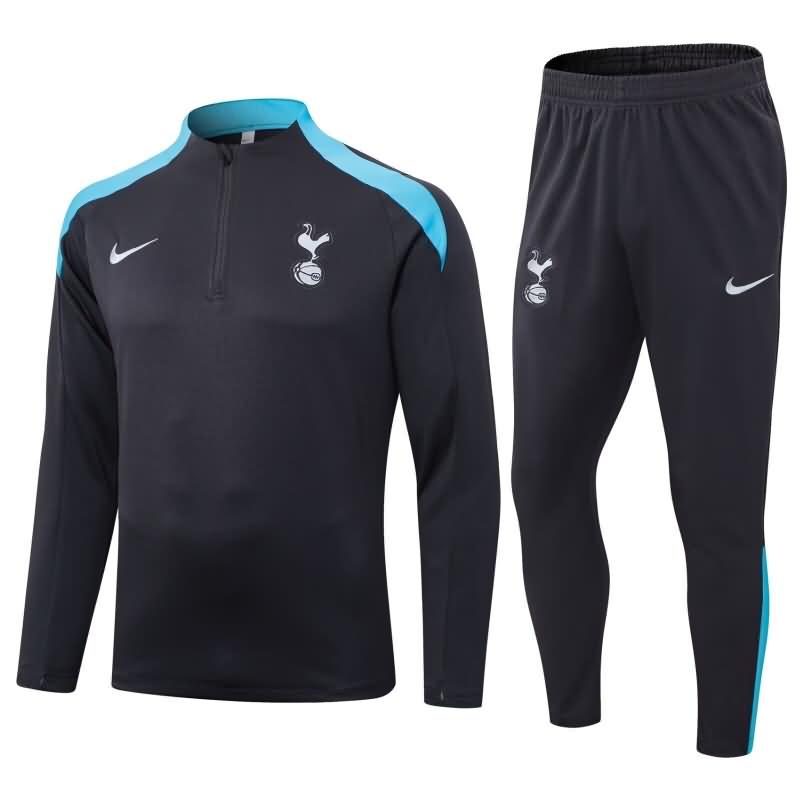 Thailand Quality(AAA) 24/25 Tottenham Hotspur Black Soccer Tracksuit