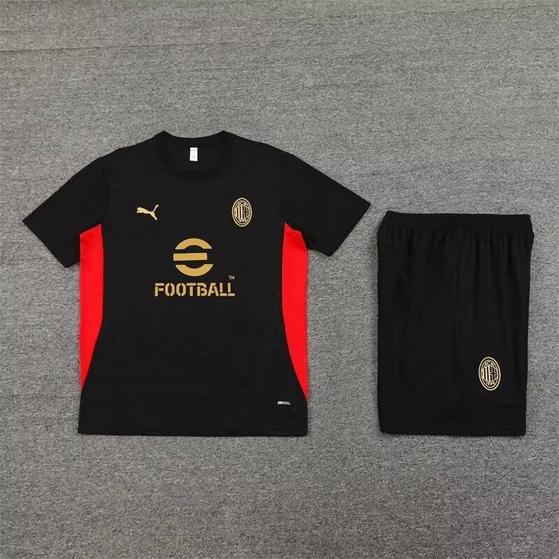 Thailand Quality(AAA) 24/25 AC Milan Black Soccer Training Sets