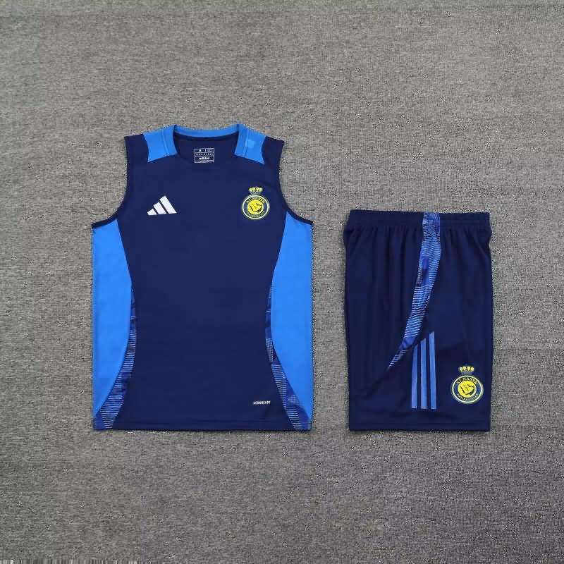 Thailand Quality(AAA) 24/25 Al Nassr FC Dark Blue Soccer Training Sets 02