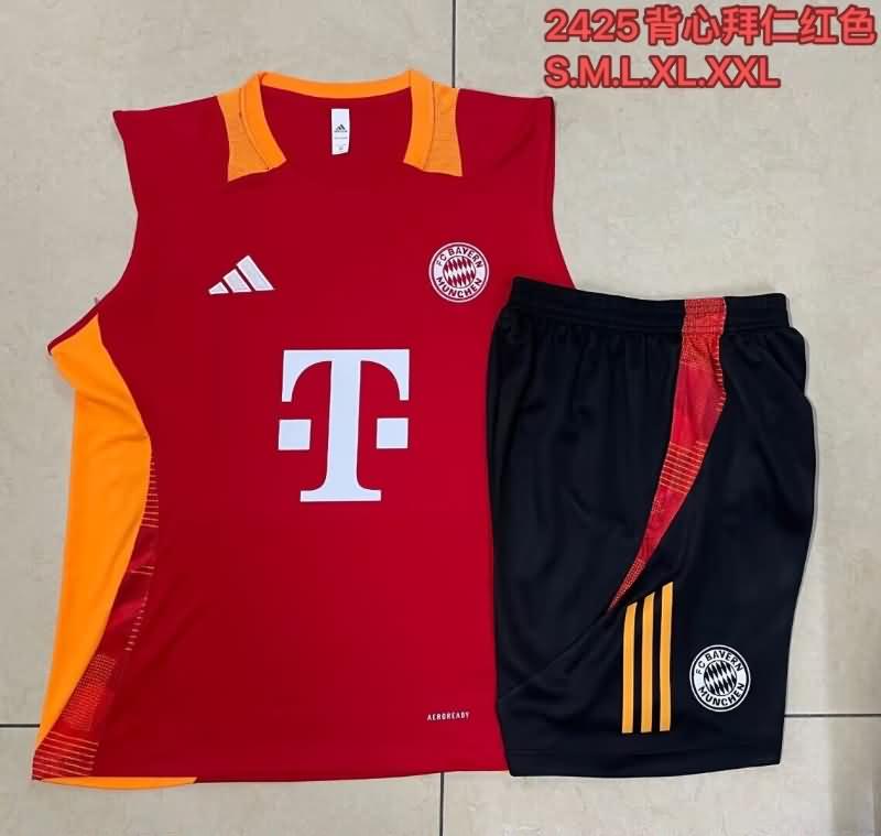 Thailand Quality(AAA) 24/25 Bayern Munich Red Soccer Training Sets 02