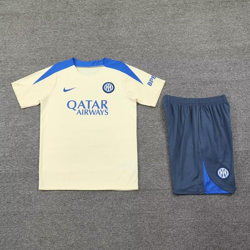 Thailand Quality(AAA) 24/25 Inter Milan Cream Soccer Training Sets