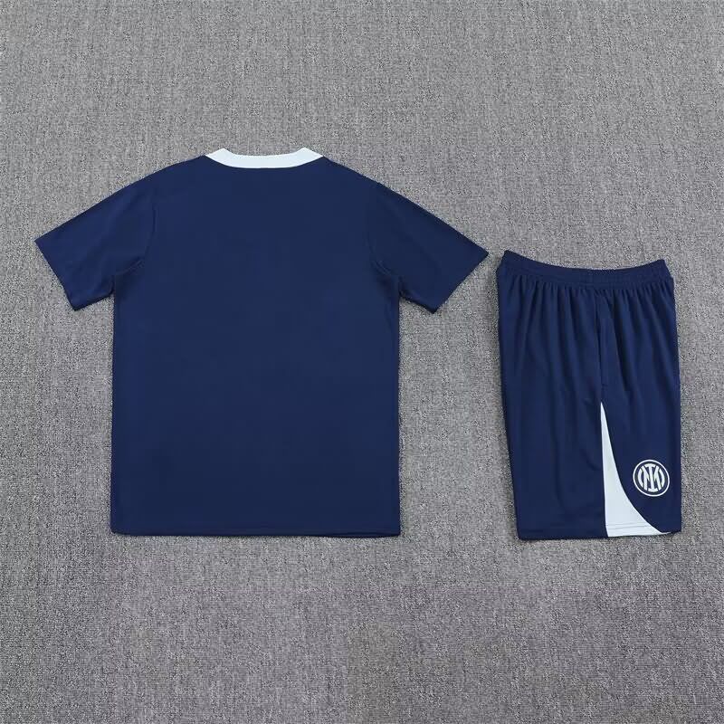 Thailand Quality(AAA) 24/25 Inter Milan Dark Blue Soccer Training Sets 02