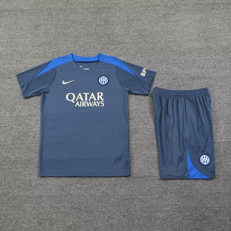 Thailand Quality(AAA) 24/25 Inter Milan Grey Soccer Training Sets