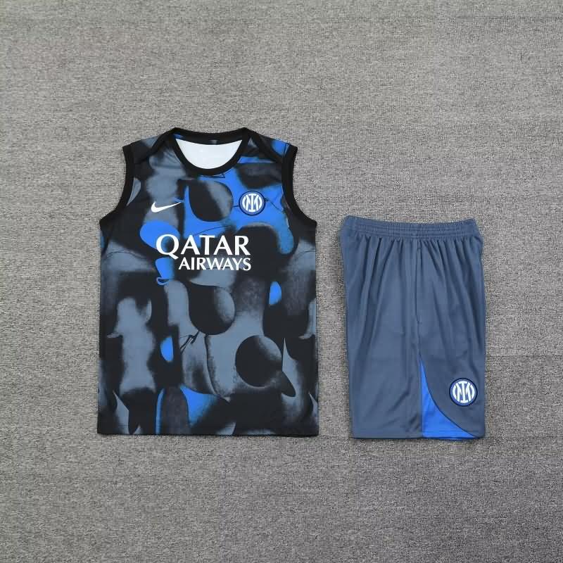 Thailand Quality(AAA) 24/25 Inter Milan Grey Soccer Training Sets 02