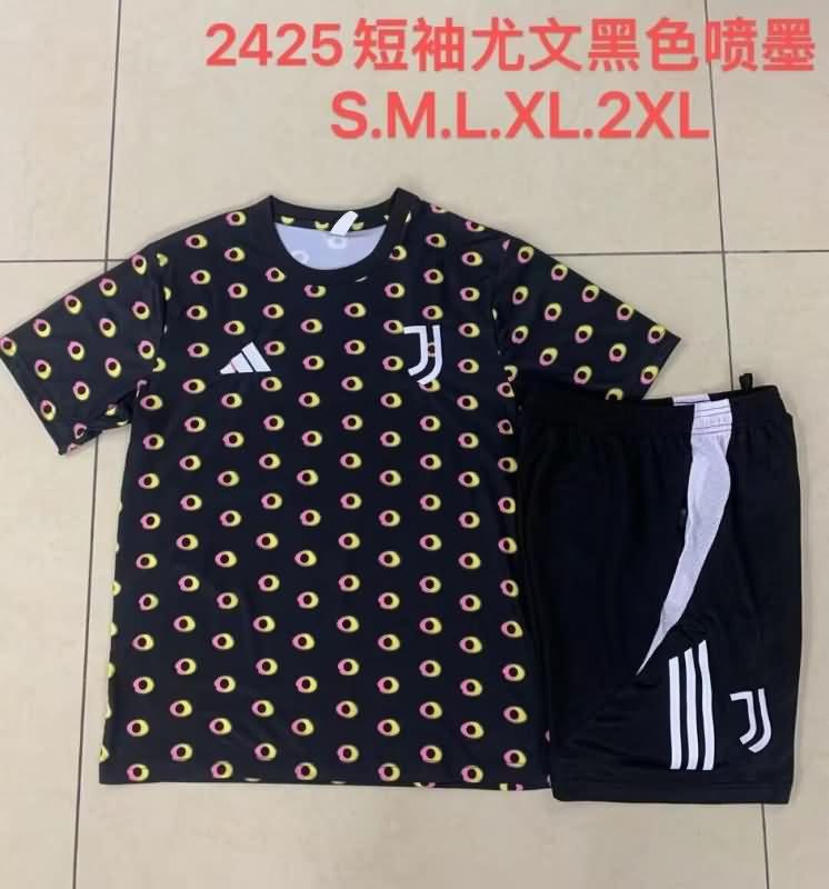 Thailand Quality(AAA) 24/25 Juventus Black Soccer Training Sets