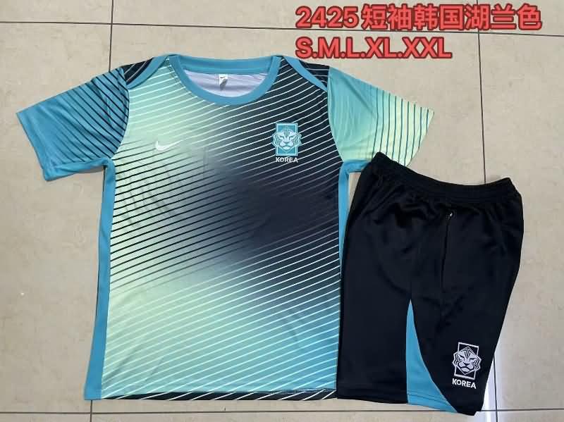 Thailand Quality(AAA) 2024 Korea Light Blue Soccer Training Sets