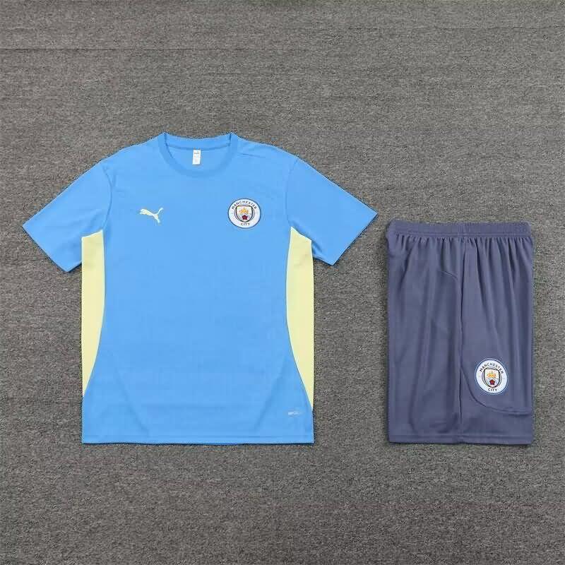 Thailand Quality(AAA) 24/25 Manchester City Blue Soccer Training Sets 02