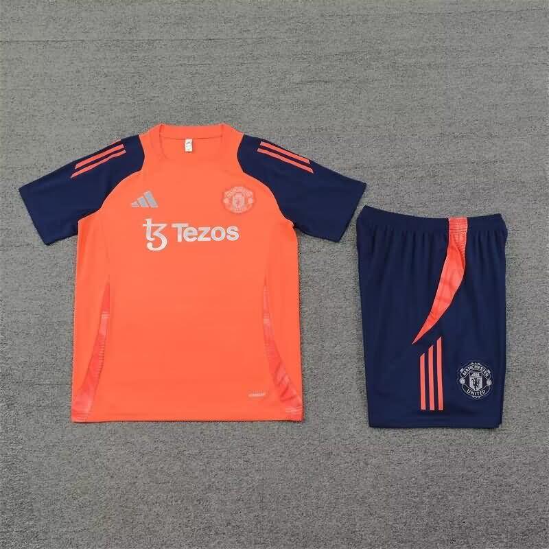 Thailand Quality(AAA) 24/25 Manchester United Orange Soccer Training Sets