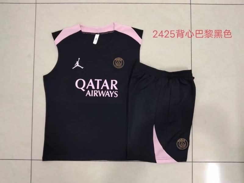 Thailand Quality(AAA) 24/25 Paris St Germain Black Soccer Training Sets 03