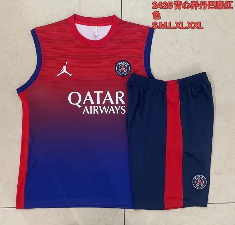 Thailand Quality(AAA) 24/25 Paris St Germain Red Soccer Training Sets