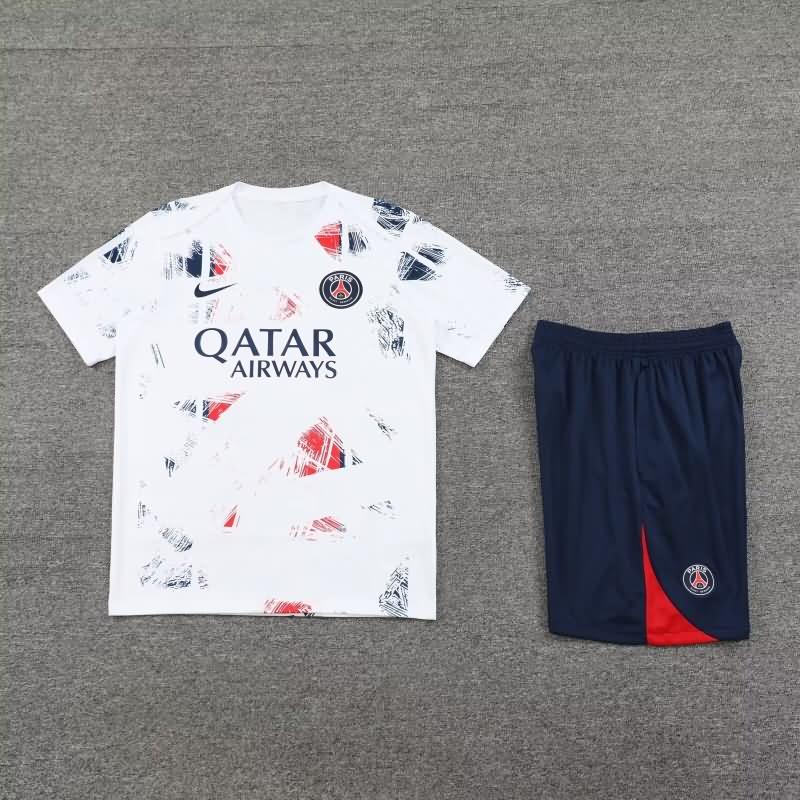 Thailand Quality(AAA) 24/25 Paris St Germain White Soccer Training Sets 02