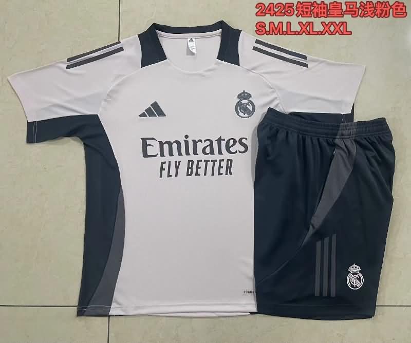 Thailand Quality(AAA) 24/25 Real Madrid Beige Soccer Training Sets