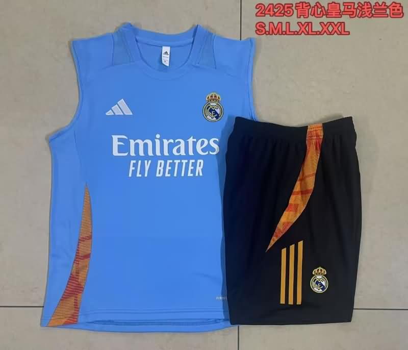 Thailand Quality(AAA) 24/25 Real Madrid Blue Soccer Training Sets 02