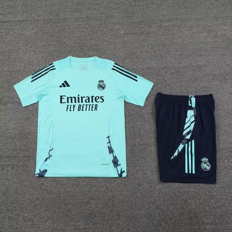 Thailand Quality(AAA) 24/25 Real Madrid Light Blue Soccer Training Sets