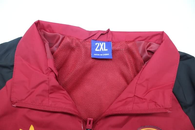 Thailand Quality(AAA) 24/25 AS Roma Red Soccer Windbreaker