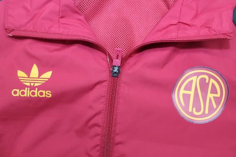 Thailand Quality(AAA) 24/25 AS Roma Red Soccer Windbreaker