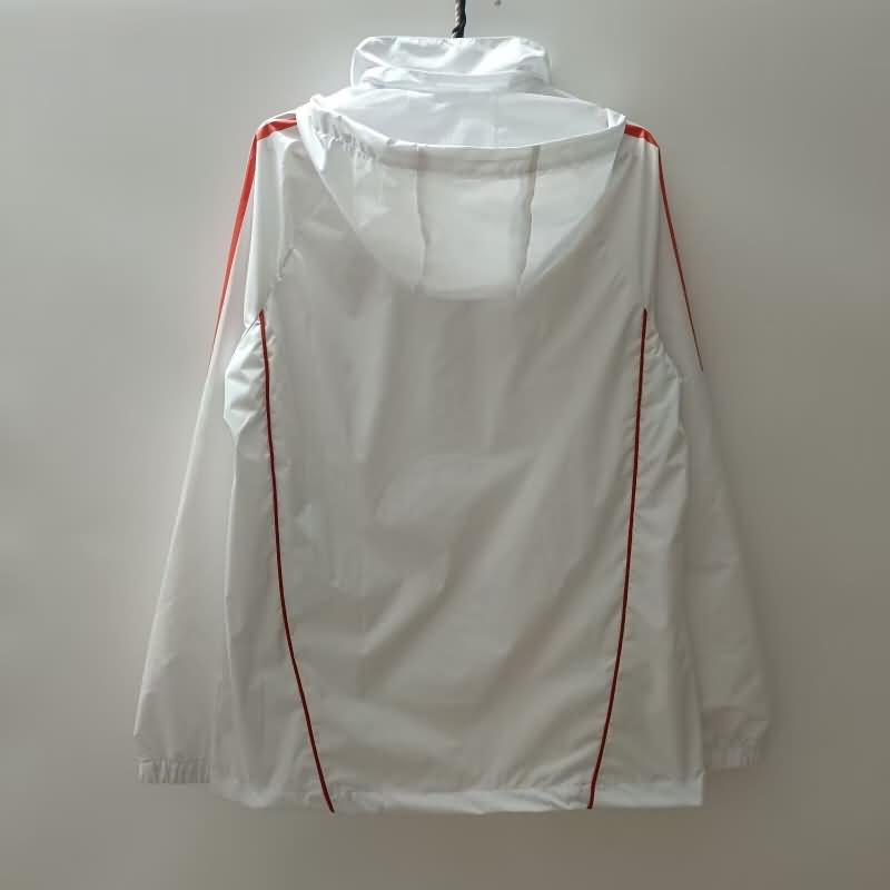 Thailand Quality(AAA) 24/25 AS Roma White Soccer Windbreaker