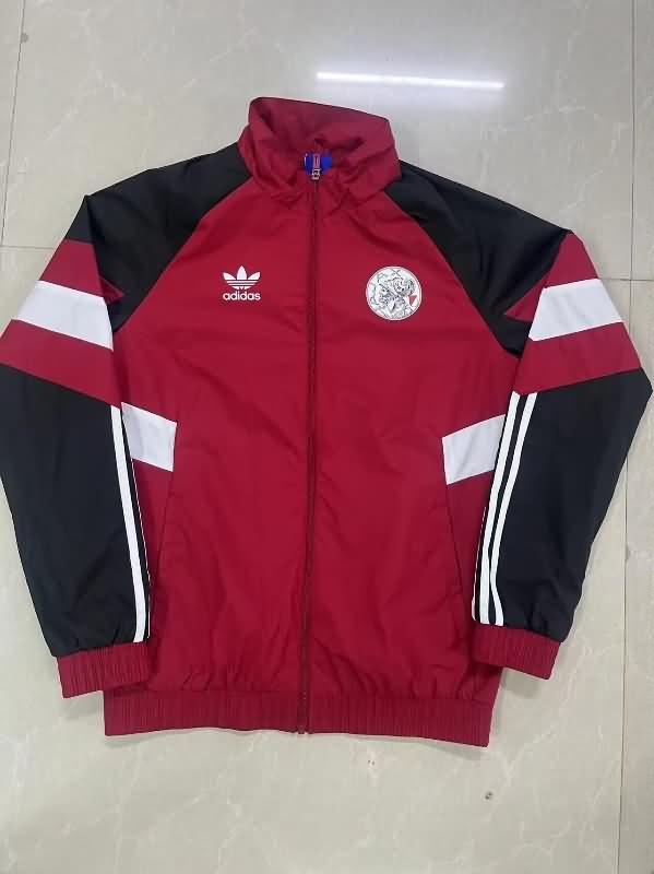 Thailand Quality(AAA) 24/25 Ajax Red Soccer Windbreaker