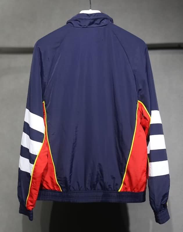 Thailand Quality(AAA) 24/25 Arsenal Dark Blue Soccer Windbreaker