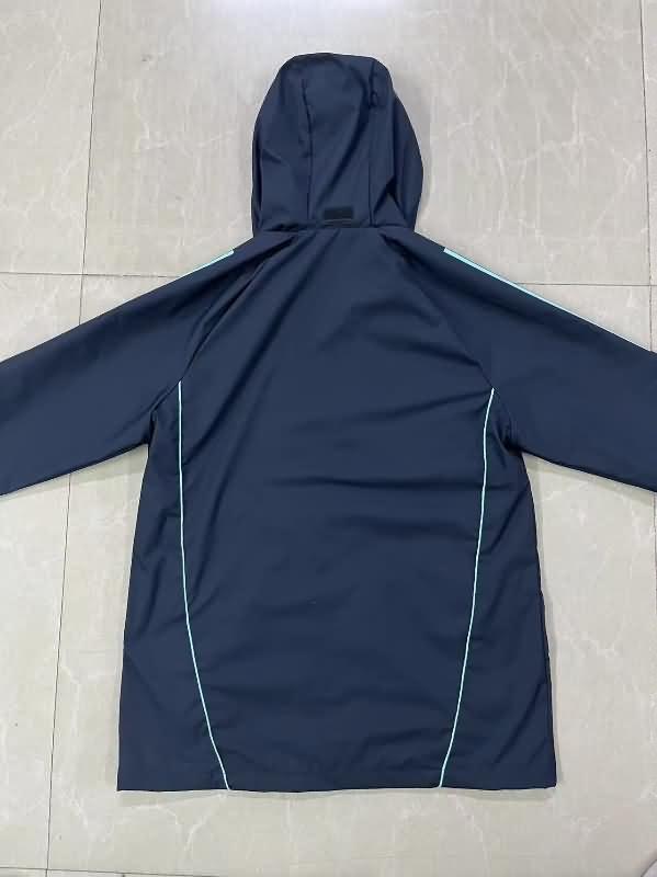 Thailand Quality(AAA) 24/25 Arsenal Dark Blue Soccer Windbreaker 02