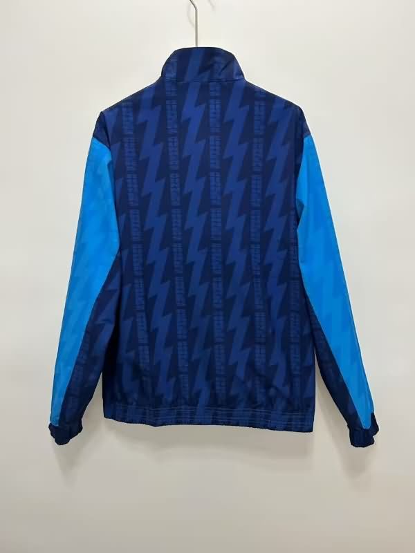 Thailand Quality(AAA) 24/25 Arsenal Blue Dark Blue Reversible Soccer Windbreaker