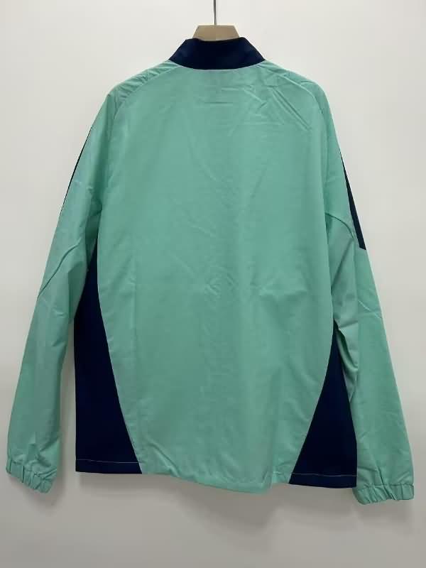 Thailand Quality(AAA) 24/25 Arsenal Green Soccer Windbreaker