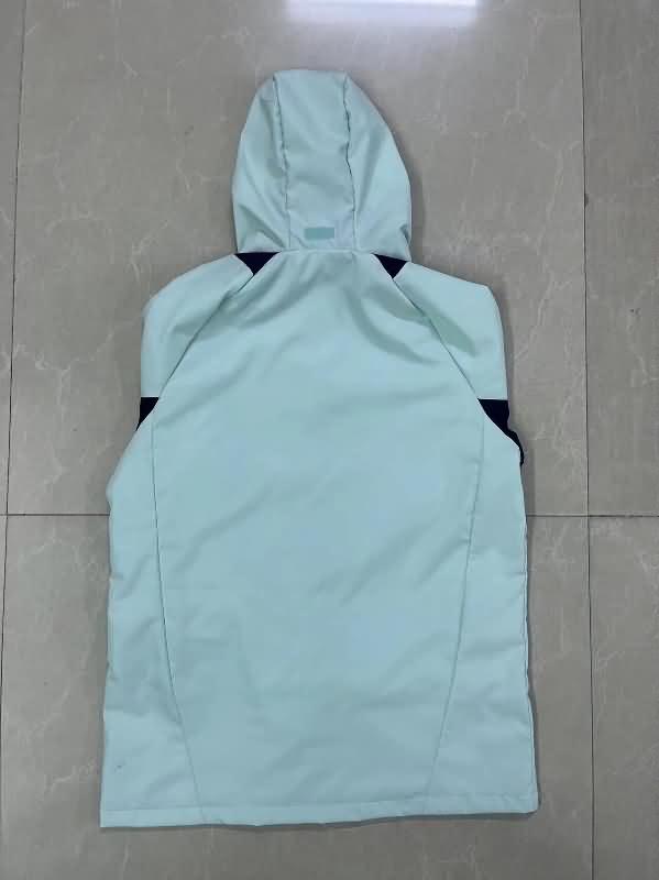 Thailand Quality(AAA) 24/25 Arsenal Light Blue Soccer Windbreaker