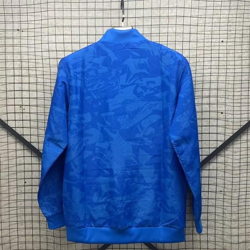 Thailand Quality(AAA) 24/25 Barcelona Blue Soccer Windbreaker