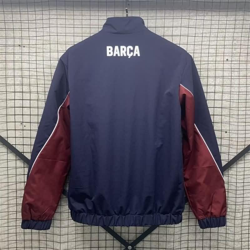 Thailand Quality(AAA) 24/25 Barcelona Dark Blue Soccer Windbreaker