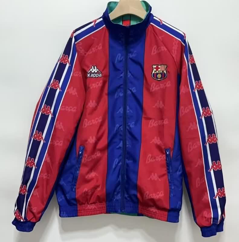 Thailand Quality(AAA) 24/25 Barcelona Red Green Reversible Soccer Windbreaker