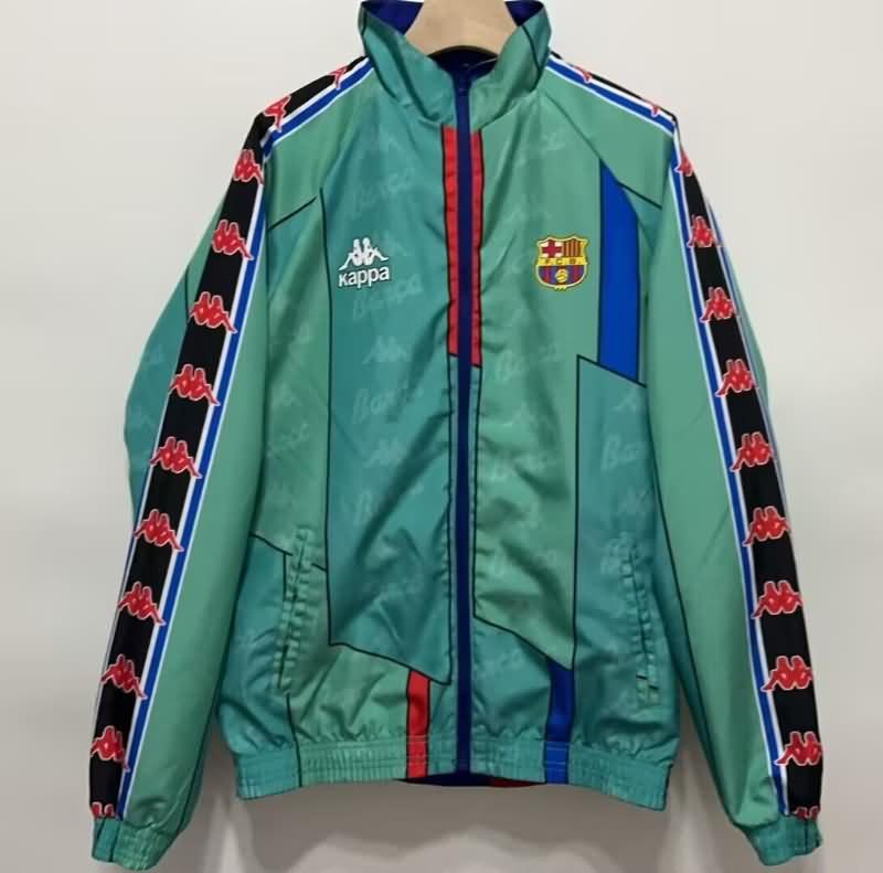 Thailand Quality(AAA) 24/25 Barcelona Red Green Reversible Soccer Windbreaker