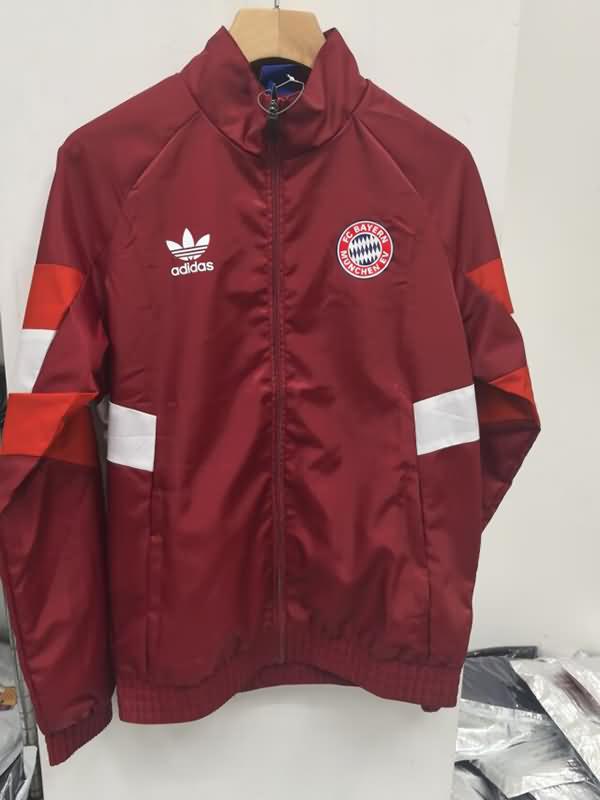 Thailand Quality(AAA) 24/25 Bayern Munich Red Soccer Windbreaker