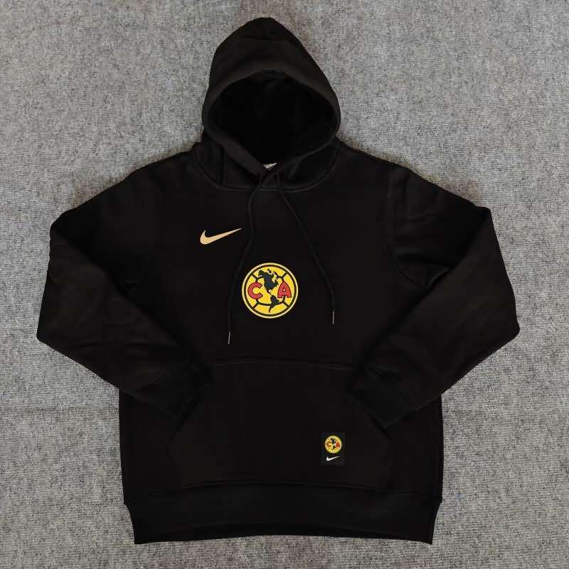 Thailand Quality(AAA) 2024 Club America Black Soccer Hoodies