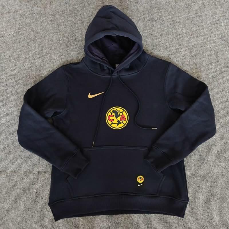 Thailand Quality(AAA) 2024 Club America Dark Blue Soccer Hoodies