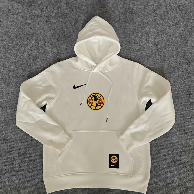 Thailand Quality(AAA) 2024 Club America White Soccer Hoodies