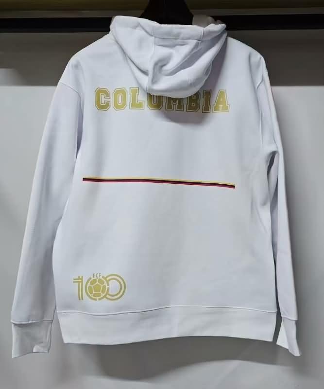 Thailand Quality(AAA) 100th Colombia Anniversary White Soccer Hoodies