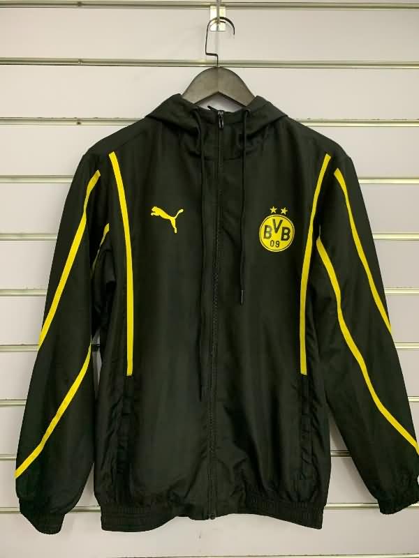 Thailand Quality(AAA) 24/25 Dortmund Black Soccer Windbreaker