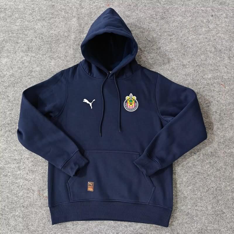 Thailand Quality(AAA) 2024 Guadalajara Dark Blue Soccer Hoodies