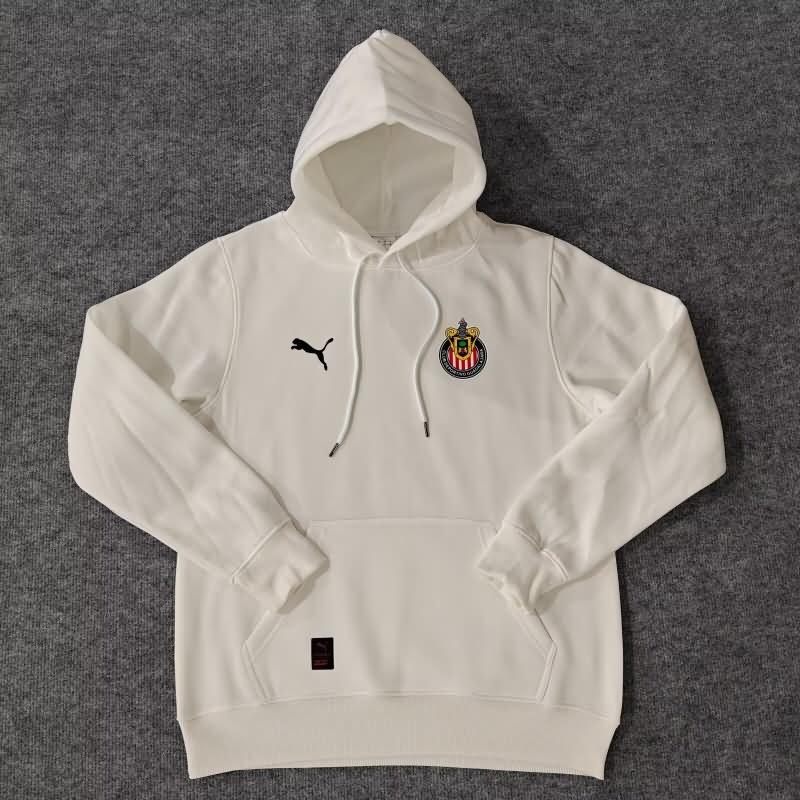 Thailand Quality(AAA) 2024 Guadalajara White Soccer Hoodies