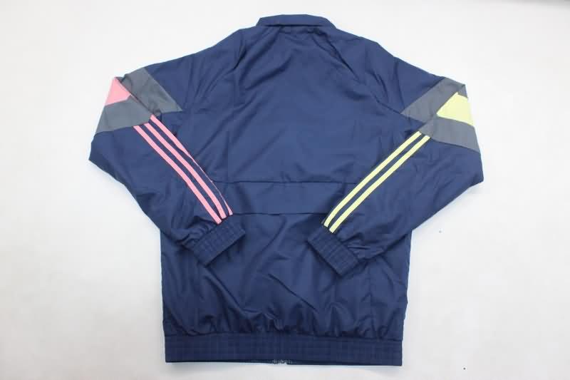 Thailand Quality(AAA) 24/25 Juventus Dark Blue Soccer Windbreaker