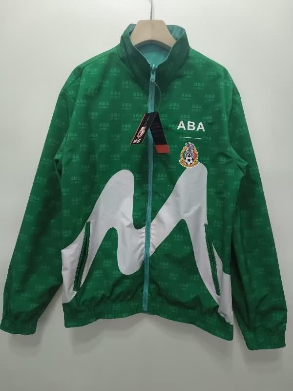 Thailand Quality(AAA) 2024 Mexico Green Reversible Soccer Windbreaker