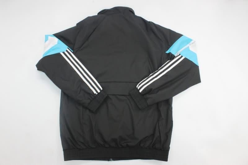 Thailand Quality(AAA) 24/25 Real Madrid Black Soccer Windbreaker