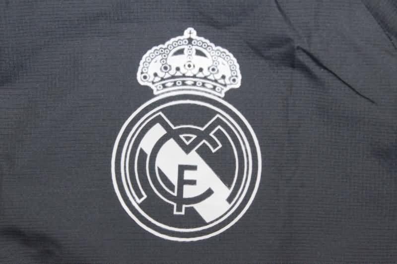 Thailand Quality(AAA) 24/25 Real Madrid Grey Soccer Windbreaker