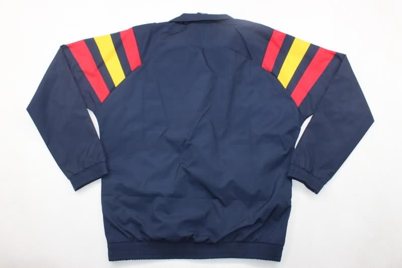 Thailand Quality(AAA) 2024 Spain Dark Blue Soccer Windbreaker