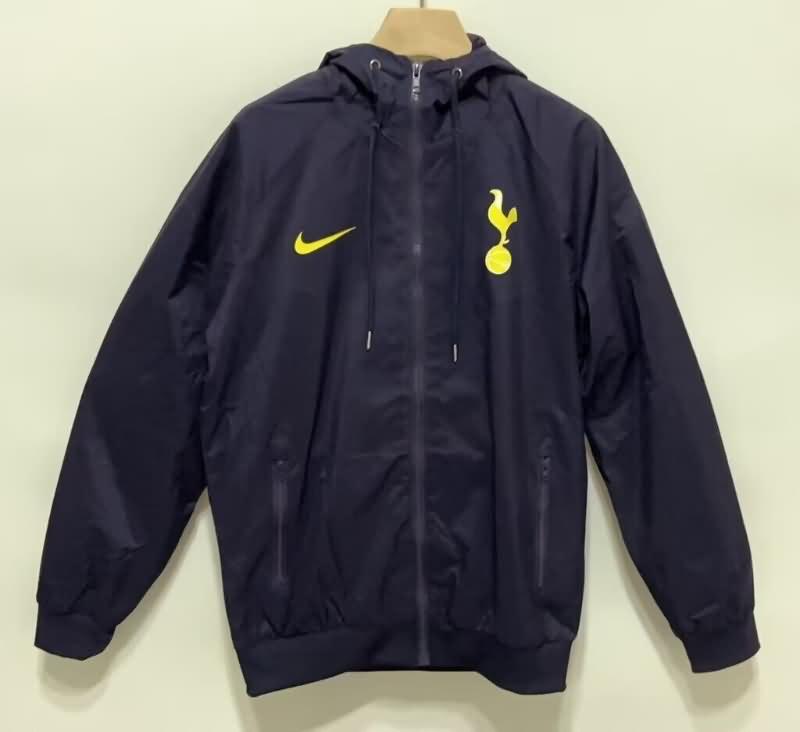 Thailand Quality(AAA) 24/25 Tottenham Hotspur Black Soccer Windbreaker