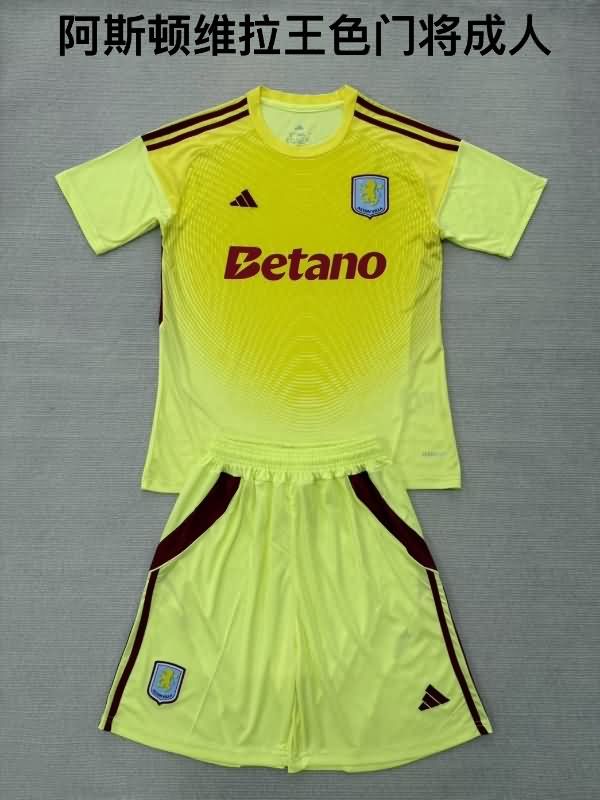 25/26 Aston Villa Goalkeeper Yellow Soccer Jersey 25/26 Aston Villa Goalkeeper Yellow Soccer Jersey