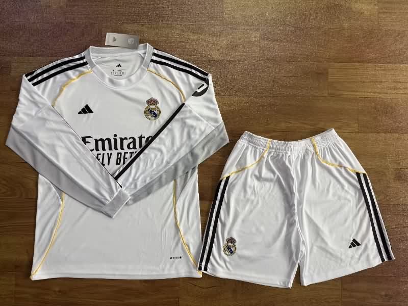 25/26 Real Madrid Home Long Sleeve Soccer Jersey 25/26 Real Madrid Home Long Sleeve Soccer Jersey