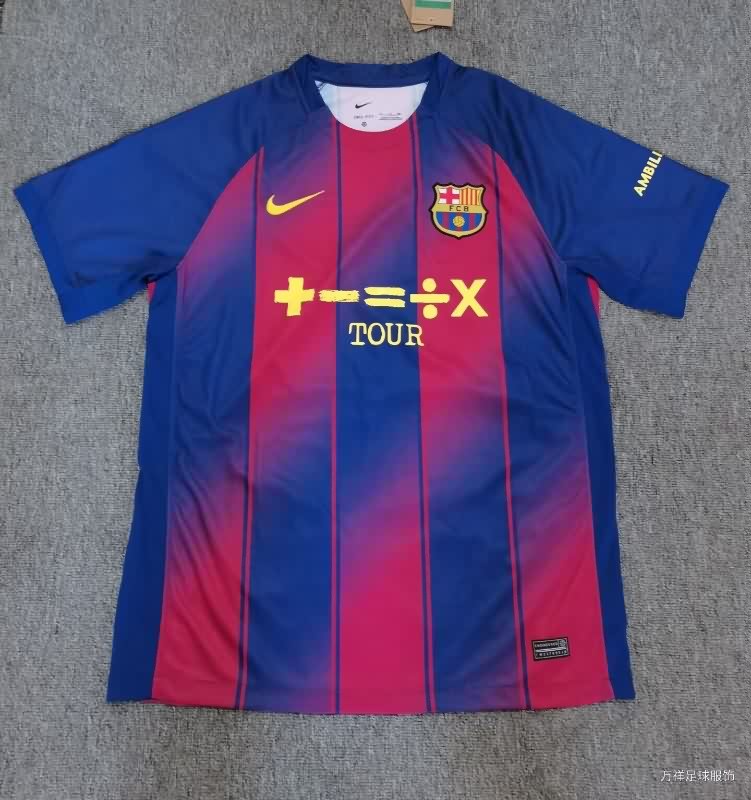Thailand Quality(AAA) 25/26 Barcelona Home Soccer Jersey Sponsor 02  Thailand Quality(AAA) 25/26 Barcelona Home Soccer Jersey Sponsor 02
