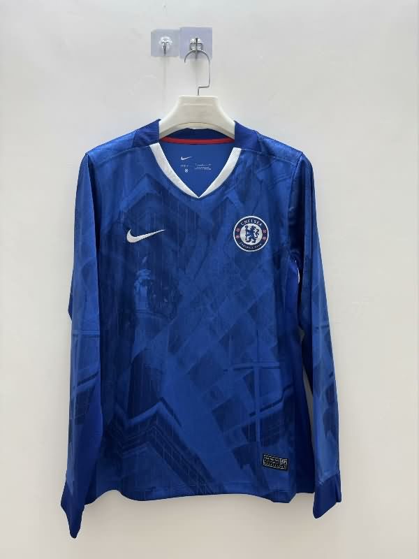 Thailand Quality(AAA) 25/26 Chelsea Home Long Sleeve Soccer Jersey Thailand Quality(AAA) 25/26 Chelsea Home Long Sleeve Soccer Jersey