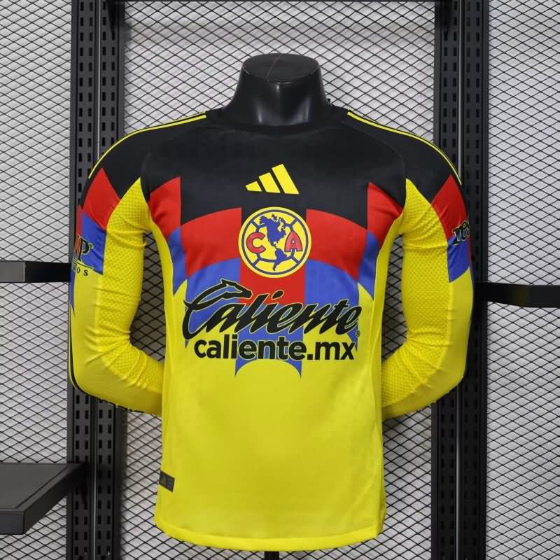 Thailand Quality(AAA) 25/26 Club America Home Long Sleeve Soccer Jersey (Player) Thailand Quality(AAA) 25/26 Club America Home Long Sleeve Soccer Jersey (Player)